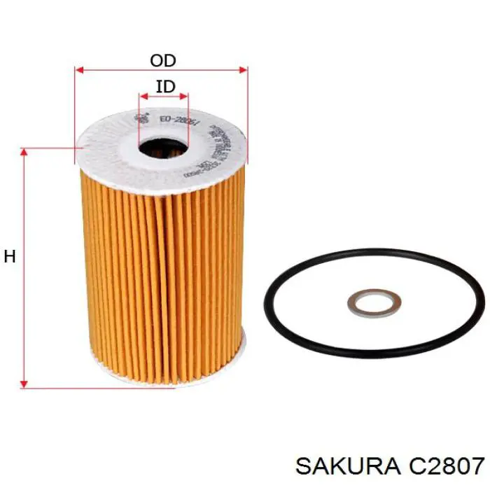 Купити C2807 Sakura Фільтр очищення масла відцентровий