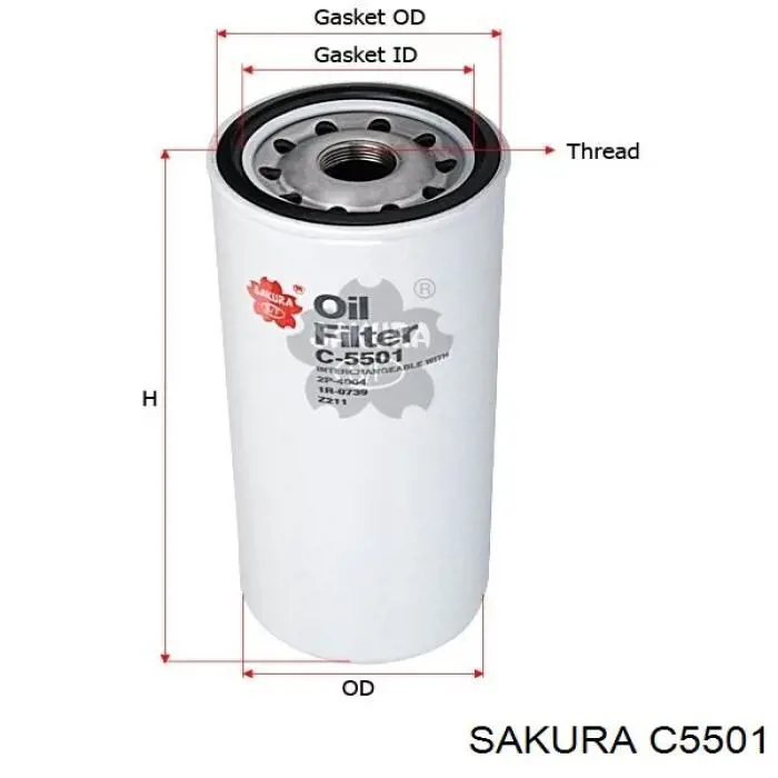 Купити C5501 Sakura Фільтр очищення масла відцентровий