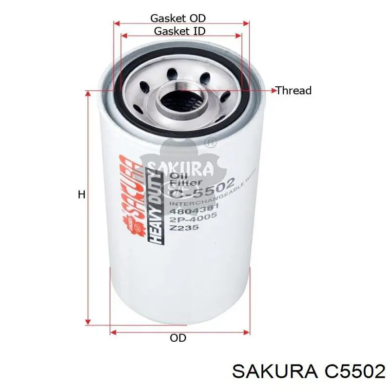 Купити C5502 Sakura Фільтр гідравлічної системи