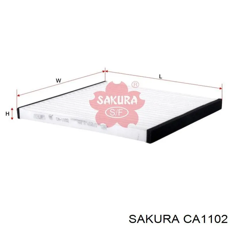 Купити CA1102 Sakura Фільтр салону вугільний