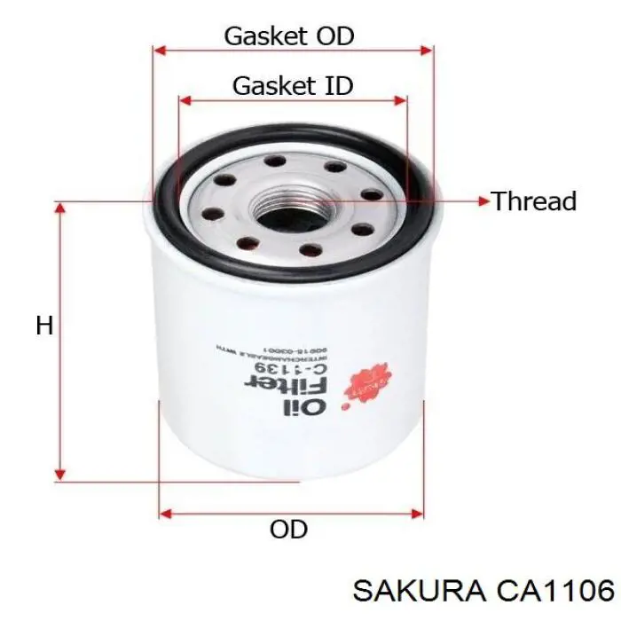 Купити CA1106 Sakura Фільтр салону вугільний