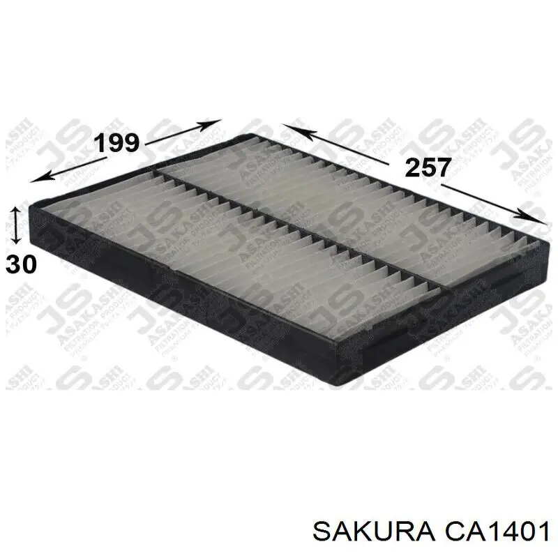 Купити CA1401 Sakura Фільтр салону вугільний
