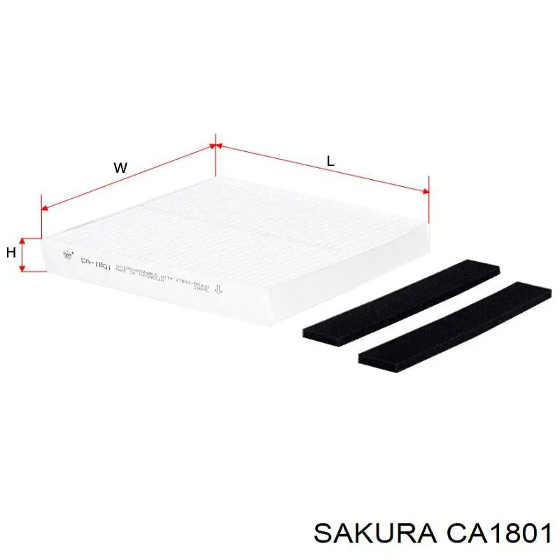 Купити CA1801 Sakura Фільтр салону вугільний