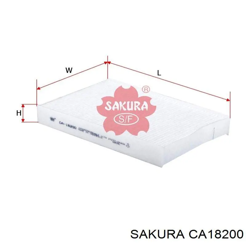 Купити CA18200 Sakura Фільтр салону вугільний