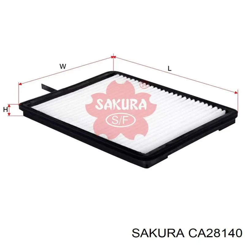 Купити CA28140 Sakura Фільтр салону вугільний