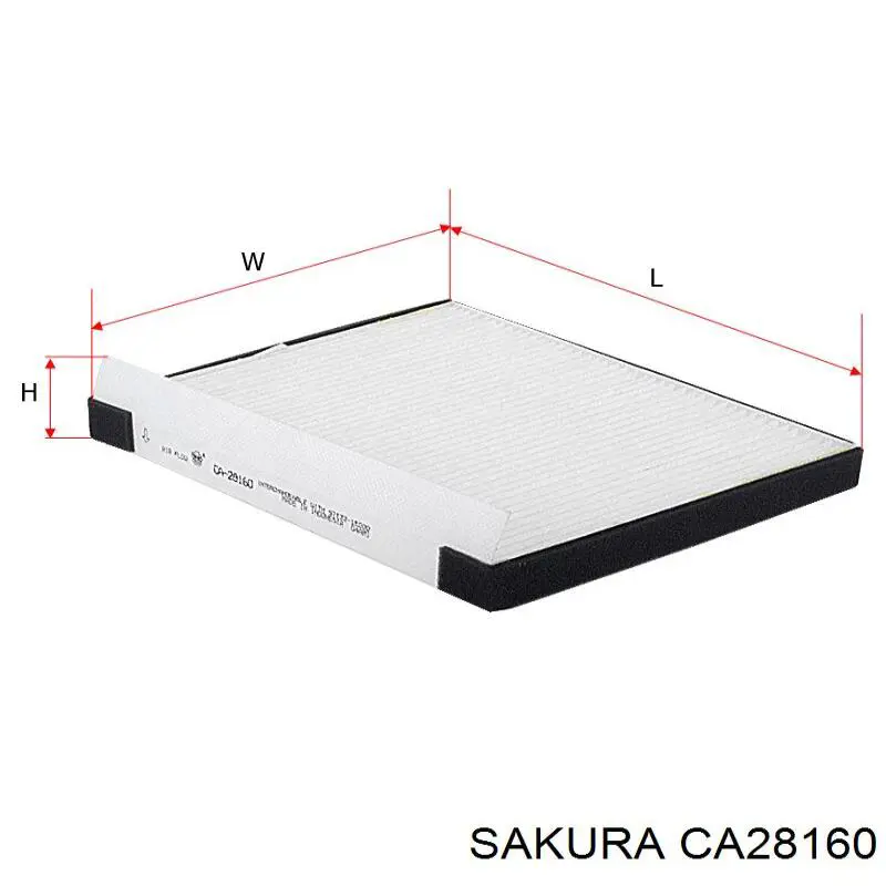 Купити CA28160 Sakura Фільтр салону вугільний