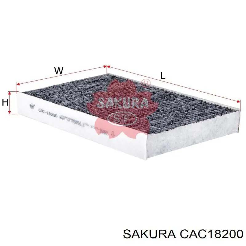 Купити CAC18200 Sakura Фільтр салону вугільний