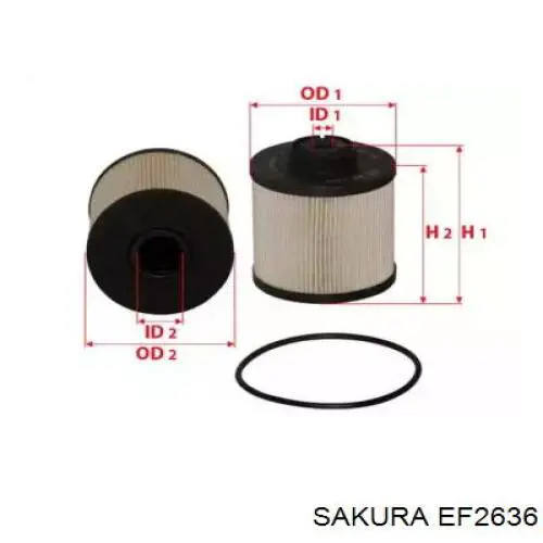 EF2636 Sakura фільтр паливний