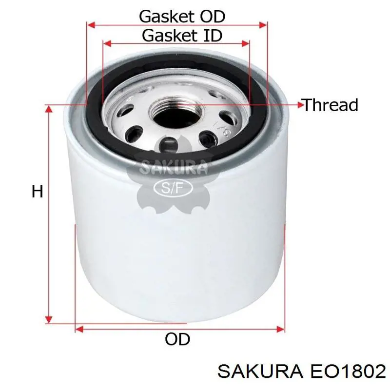 Масляний фільтр двигуна Sakura EO1802 ціна, від 5.07 USD