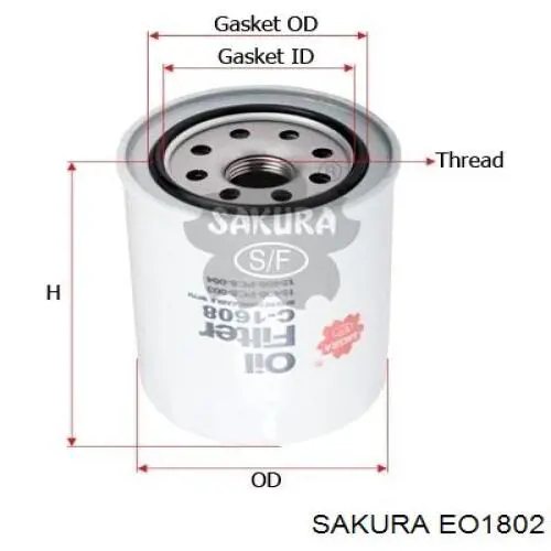 Купити EO1802 Sakura Фільтр очищення масла відцентровий