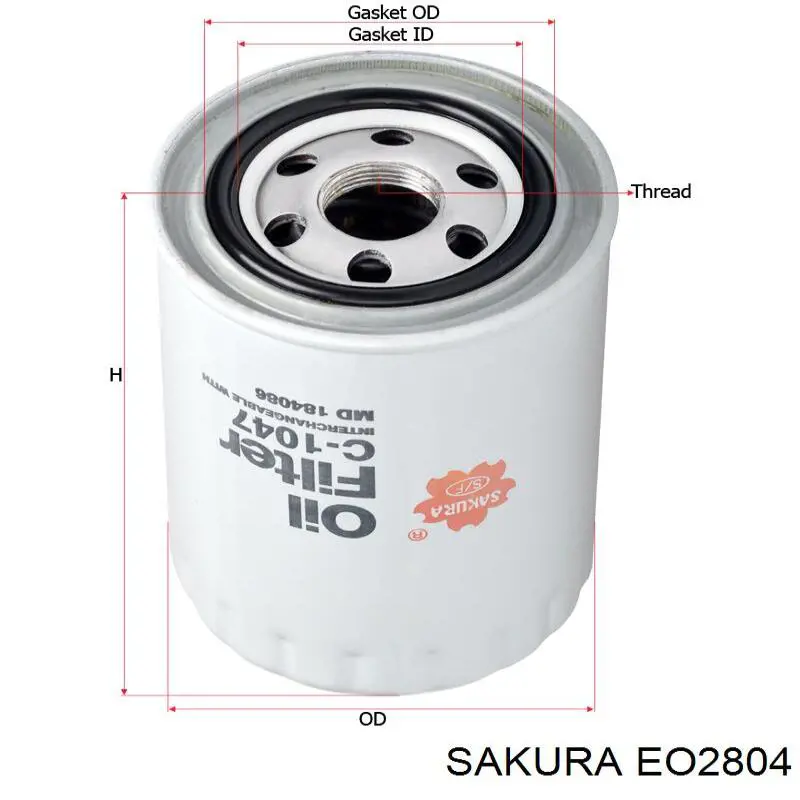 Масляний фільтр двигуна Sakura EO2804 ціна, від 4.49 USD