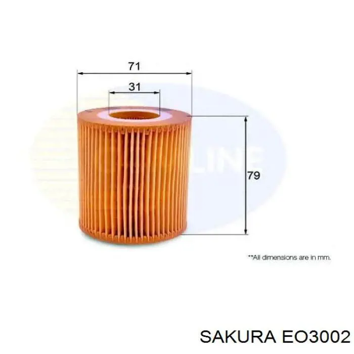Масляний фільтр EO3002 Sakura