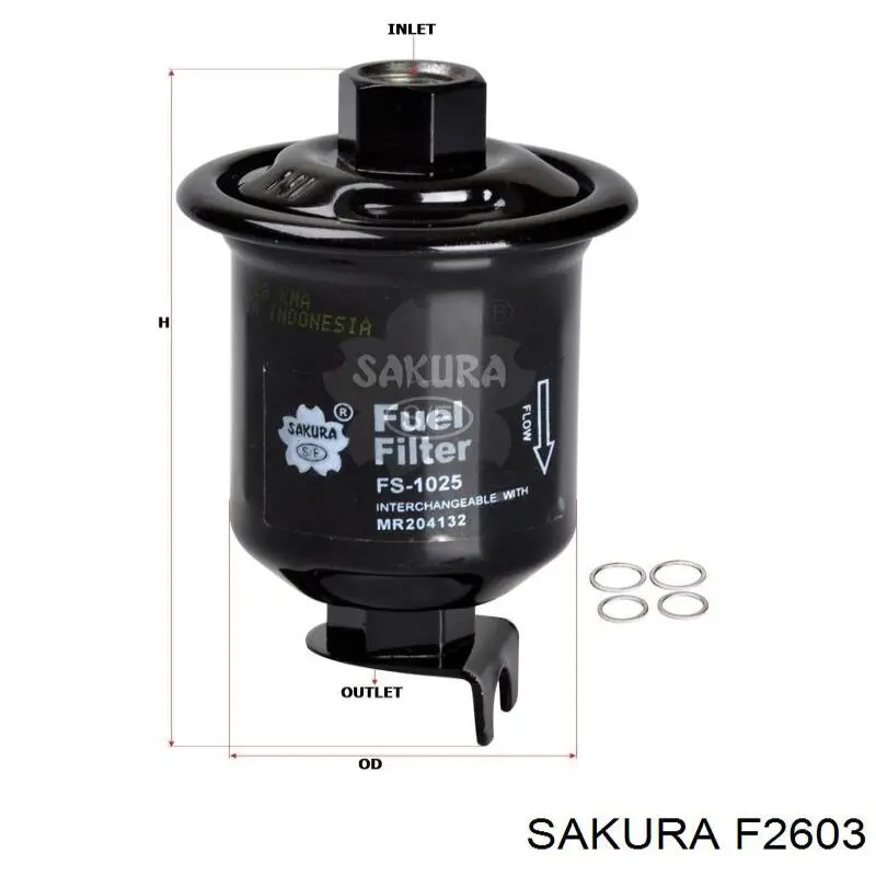 Фільтр тонкого очищення палива Sakura F2603 ціна, від 4.70 USD