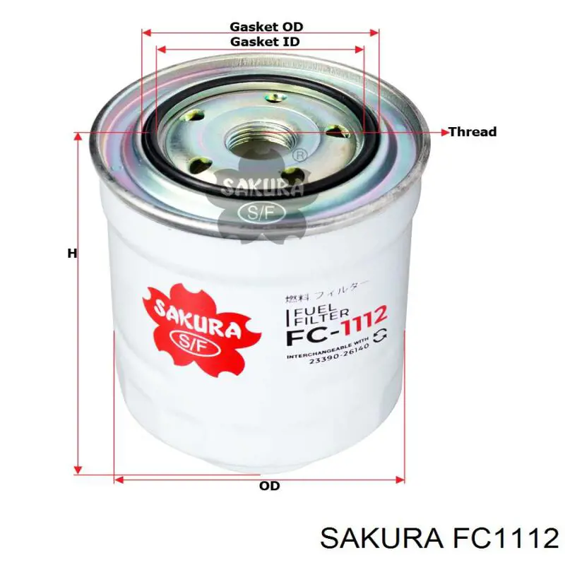 FC1112 Sakura фільтр паливний