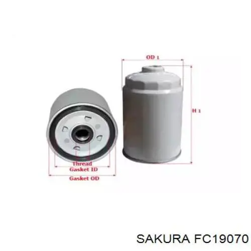 FC19070 Sakura фільтр паливний