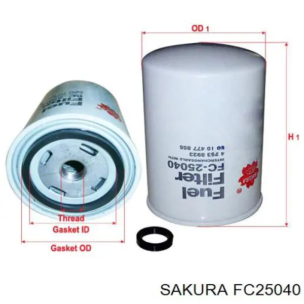 Купити FC25040 Sakura Фільтр-відстійник палива грубої очистки