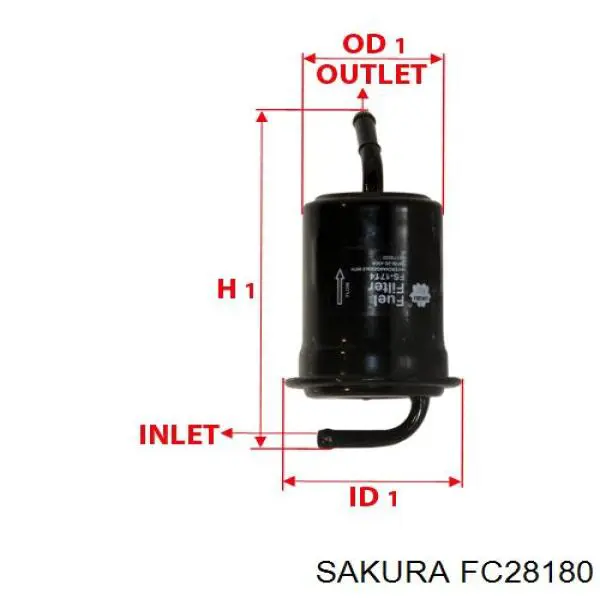 Фільтр тонкого очищення палива Sakura FC28180 ціна, від 11.46 USD