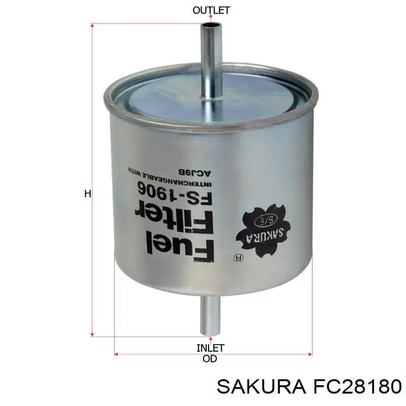 FC28180 Sakura фільтр паливний