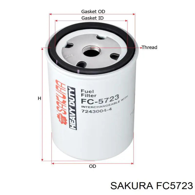 Купити FC5723 Sakura Фільтр-відстійник палива грубої очистки