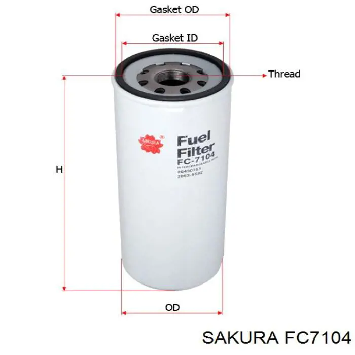 Фільтр тонкого очищення палива Sakura FC7104 ціна, від 20.79 USD