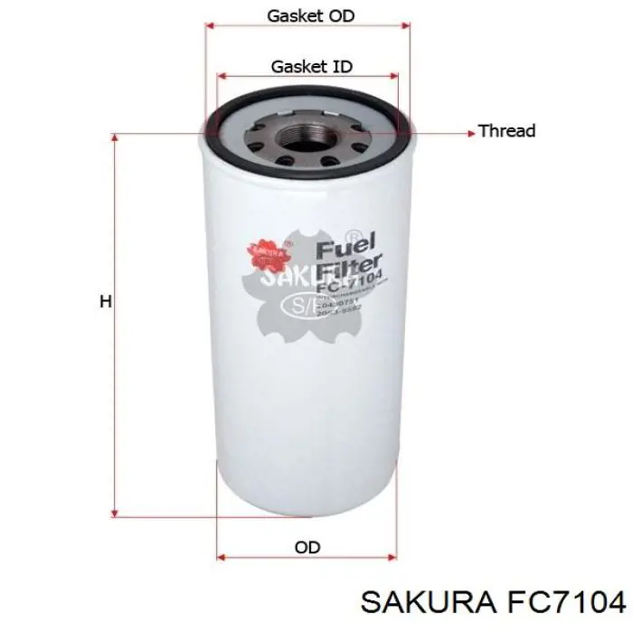FC7104 Sakura фільтр паливний