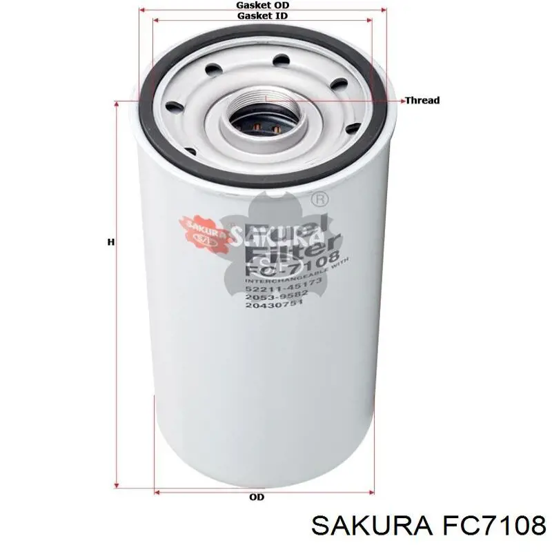 FC7108 Sakura фільтр паливний