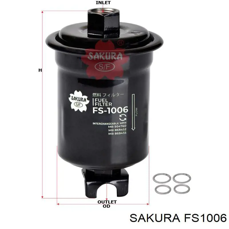 FS1006 Sakura фільтр паливний