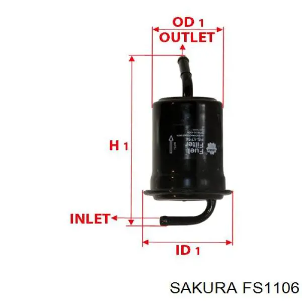 Паливний фільтр FS1106 Sakura