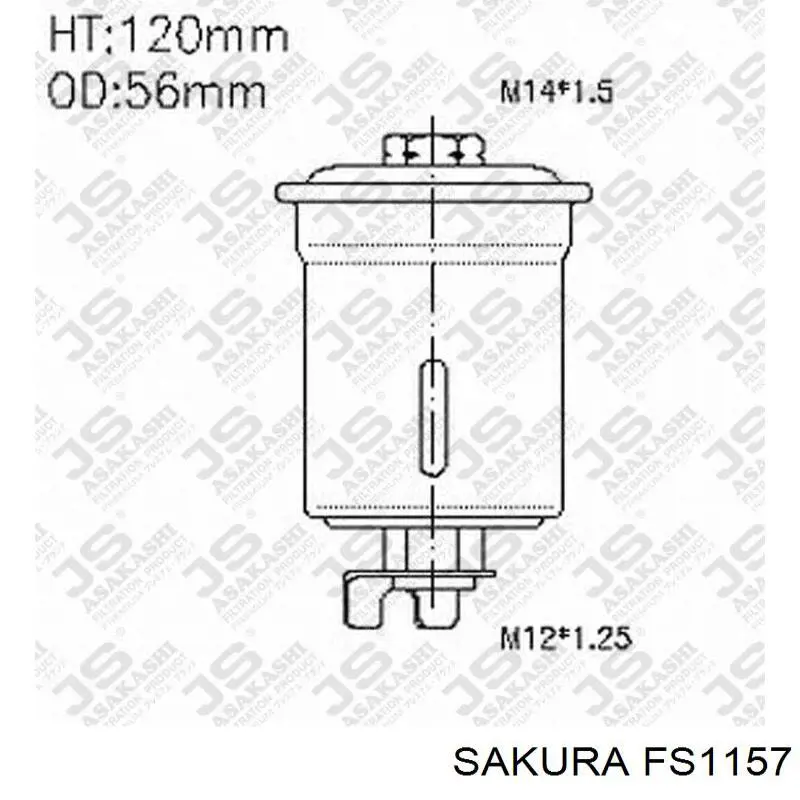 Фільтр тонкого очищення палива Sakura FS1157 ціна, від 10.36 USD