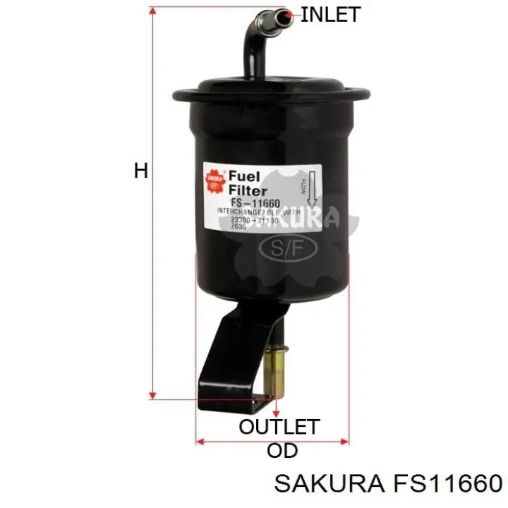Купити FS11660 Sakura Фільтр-відстійник палива грубої очистки