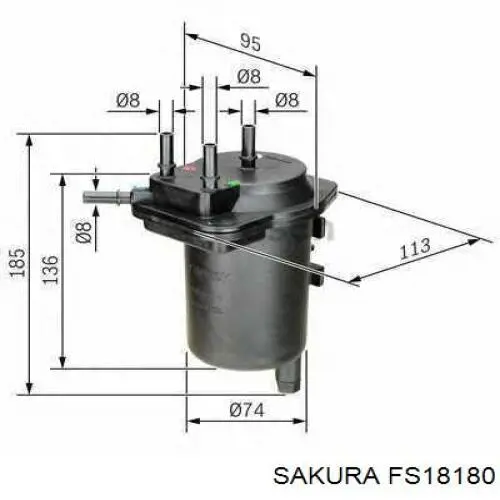 Паливний фільтр 75673 Asam