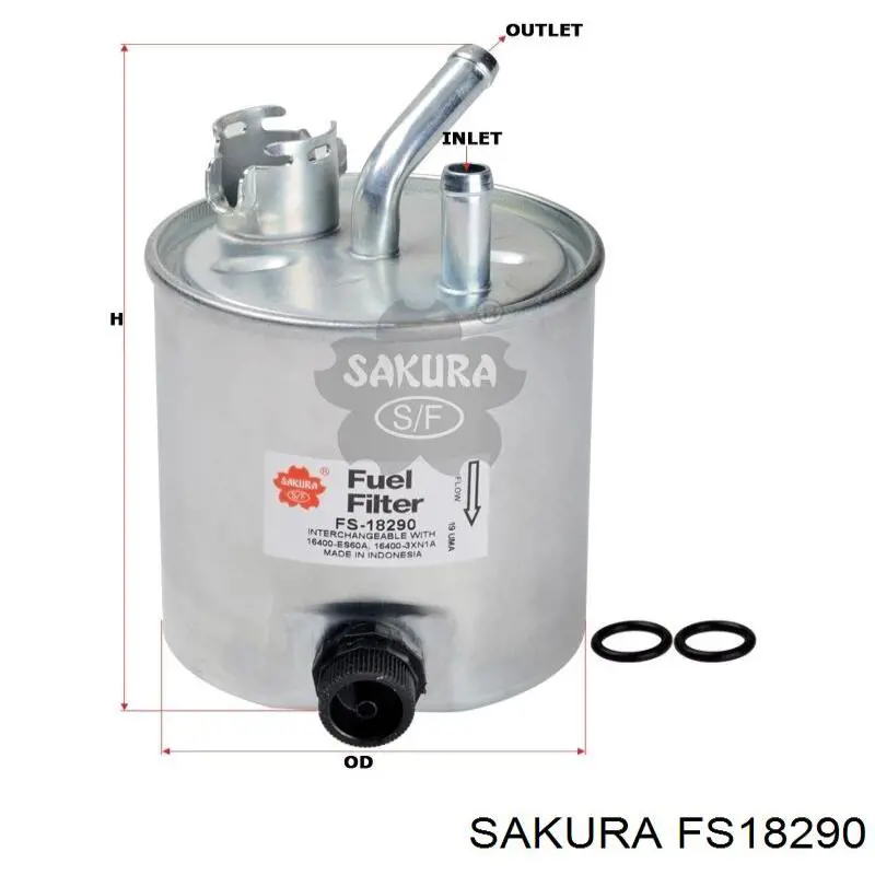Купити FS18290 Sakura Фільтр-відстійник палива грубої очистки