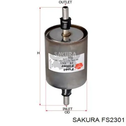 FS2301 Sakura фільтр паливний