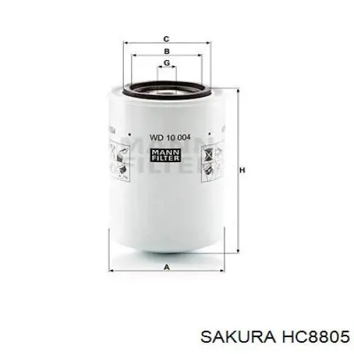 Фільтр гідравлічної системи HC8805 Sakura