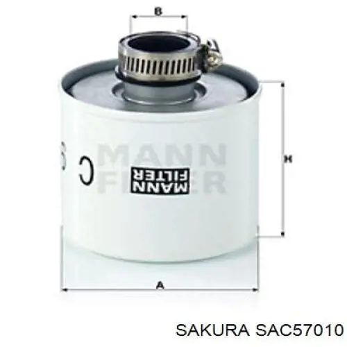 Фільтр повітряний компресора підкачки (амортизаторів) SAC57010 SAKURA