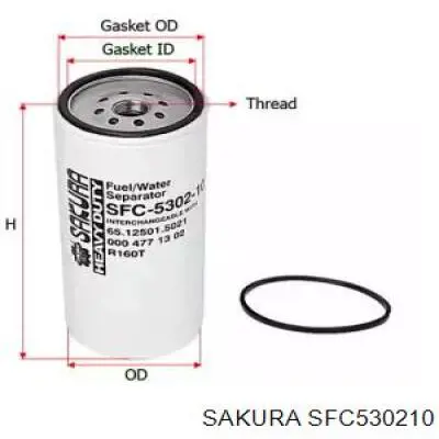 Паливний фільтр SFC530210 Sakura