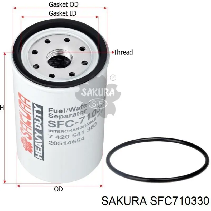 Купити SFC710330 Sakura Фільтр-відстійник палива грубої очистки