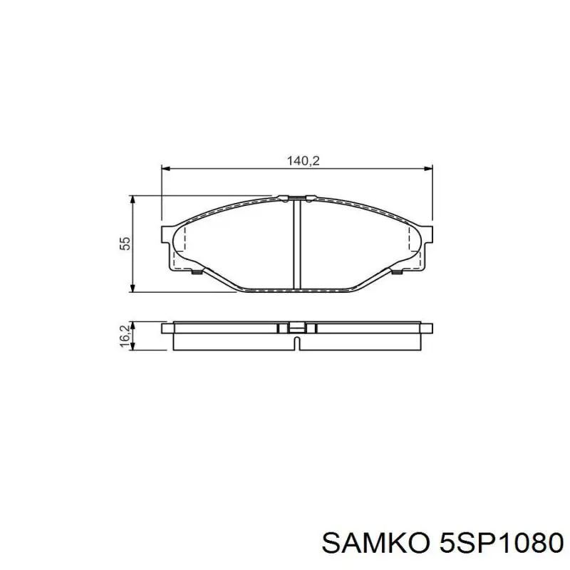 Купити 5SP1080 Samko Колодки гальмівні передні, дискові
