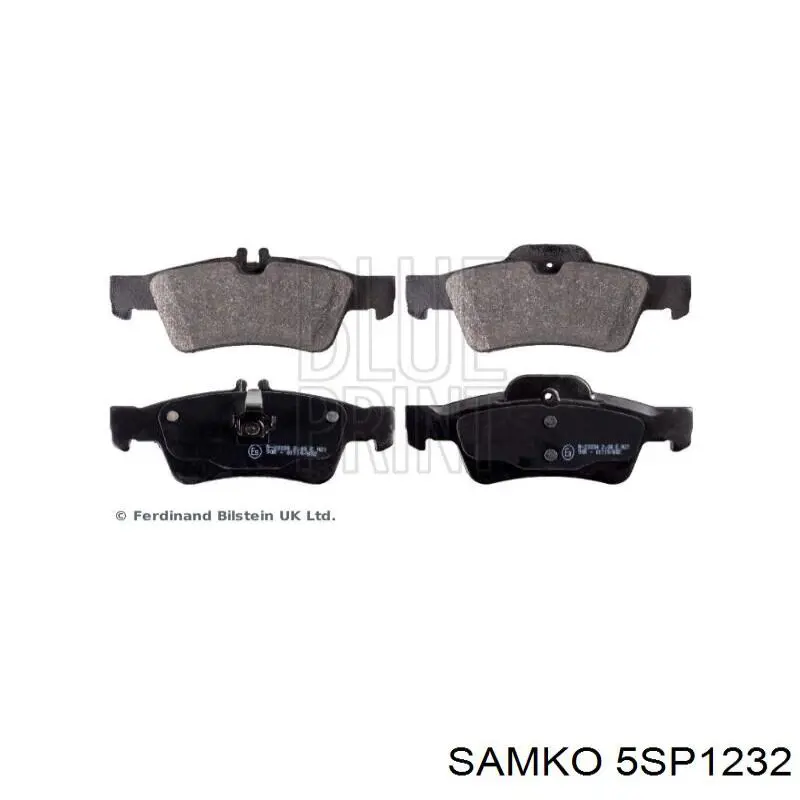Задні гальмівні колодки Samko 5SP1232 ціна, від 23.18 USD