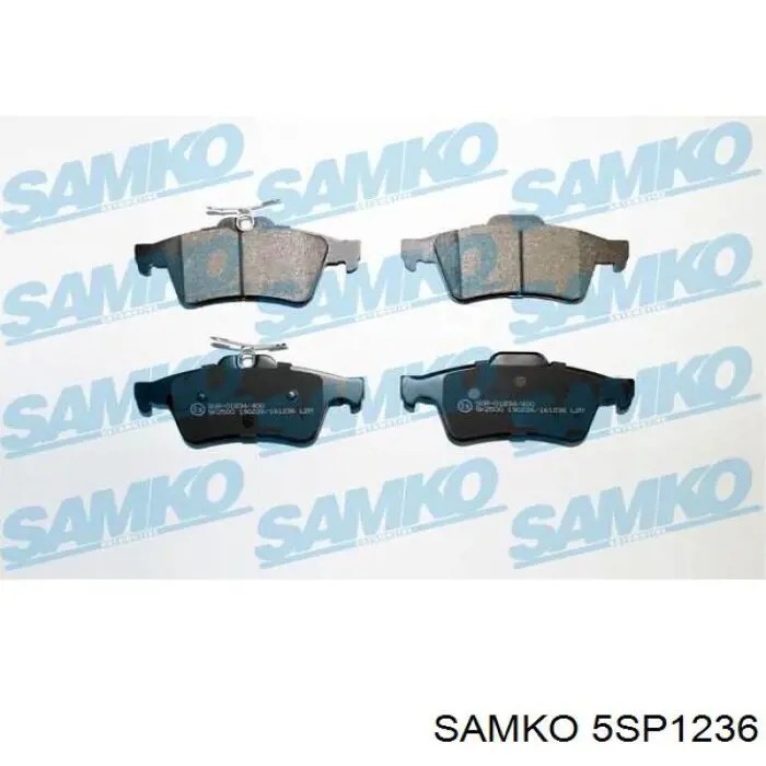 Задні гальмівні колодки Samko 5SP1236 ціна, від 17.41 USD