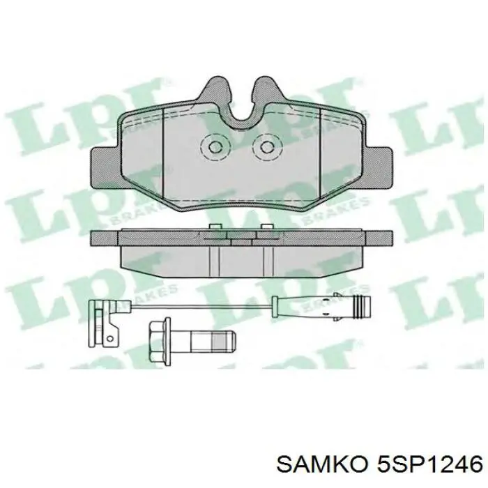 5SP1246 Samko Колодки гальмівні задні, дискові