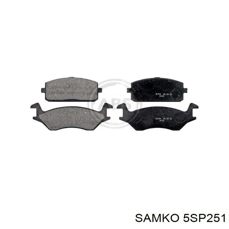 Купити 5SP251 Samko Колодки гальмівні передні, дискові