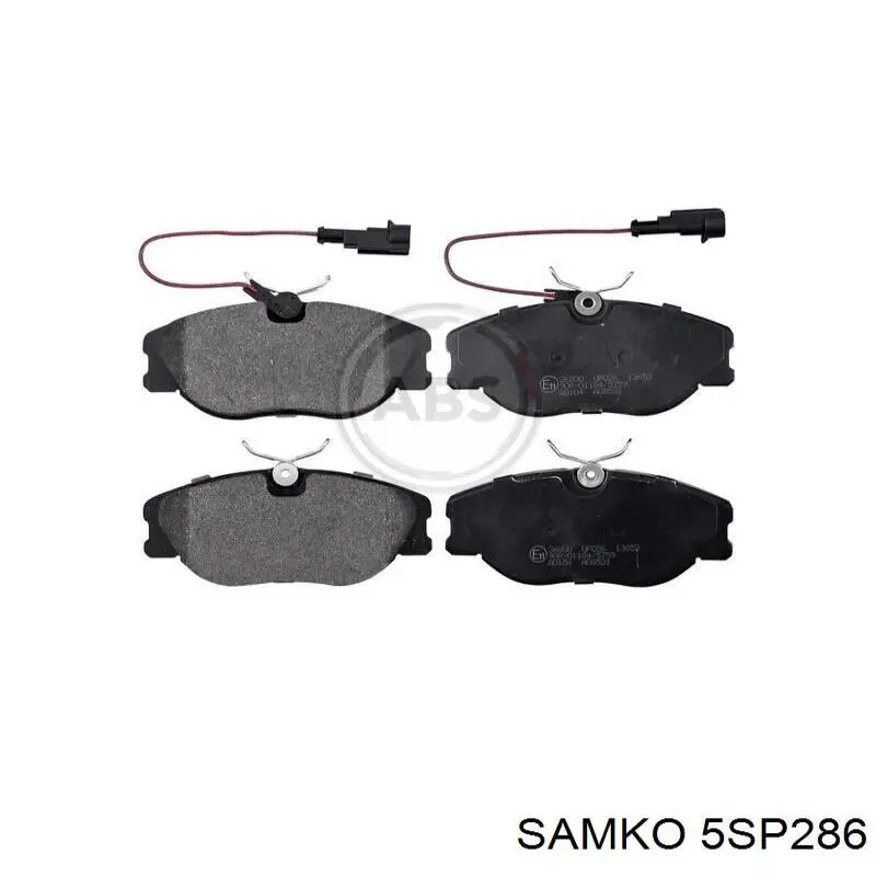 5SP286 Samko колодки гальмівні передні, дискові