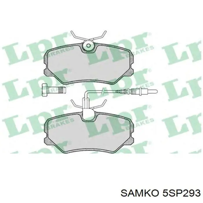 5SP293 Samko колодки гальмівні передні, дискові
