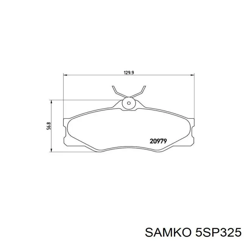 Гальмівні колодки Samko 5SP325 ціна, від 19.40 USD