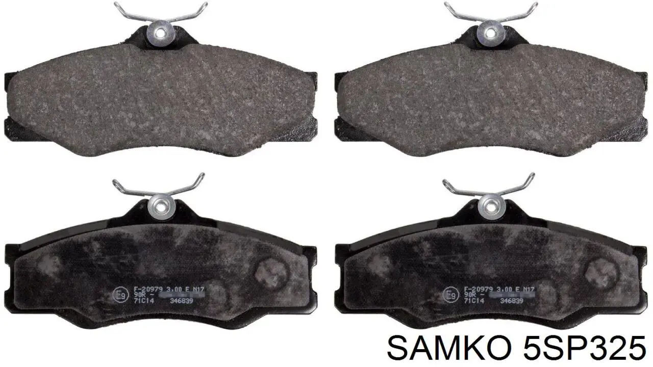 Колодки гальмівні передні, дискові 5SP325 Samko