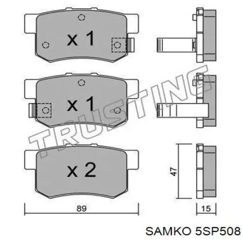 Купити 5SP508 Samko Задні колодки