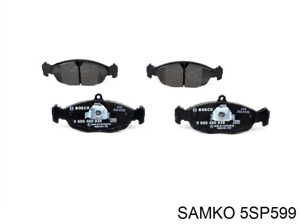 5SP599 Samko Передні гальмівні колодки