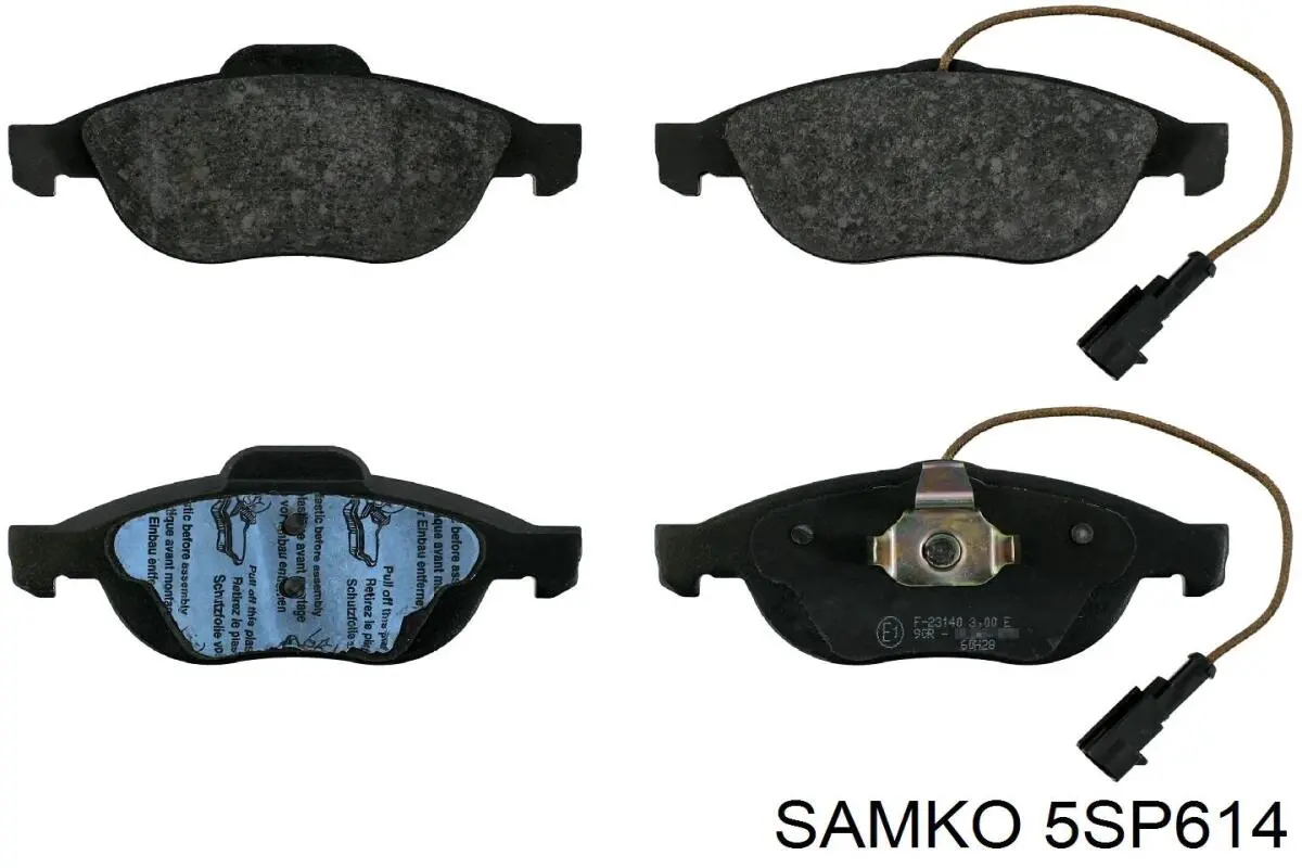 5SP614 Samko колодки гальмівні передні, дискові