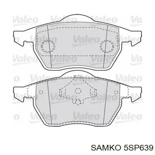 Гальмівні колодки Samko 5SP639 ціна, від 21.78 USD
